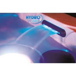 JACUZZI OGRODOWE WANNA SPA703B BIAŁA MARMUROWA OBUDOWA SZARA 230x215 CM SPA-703B