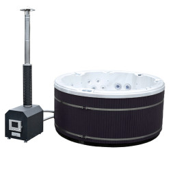 JACUZZI OGRODOWE WANNA SPA580W BIAŁA PERŁA OBUDOWA ANTRACYT 200X200 CM