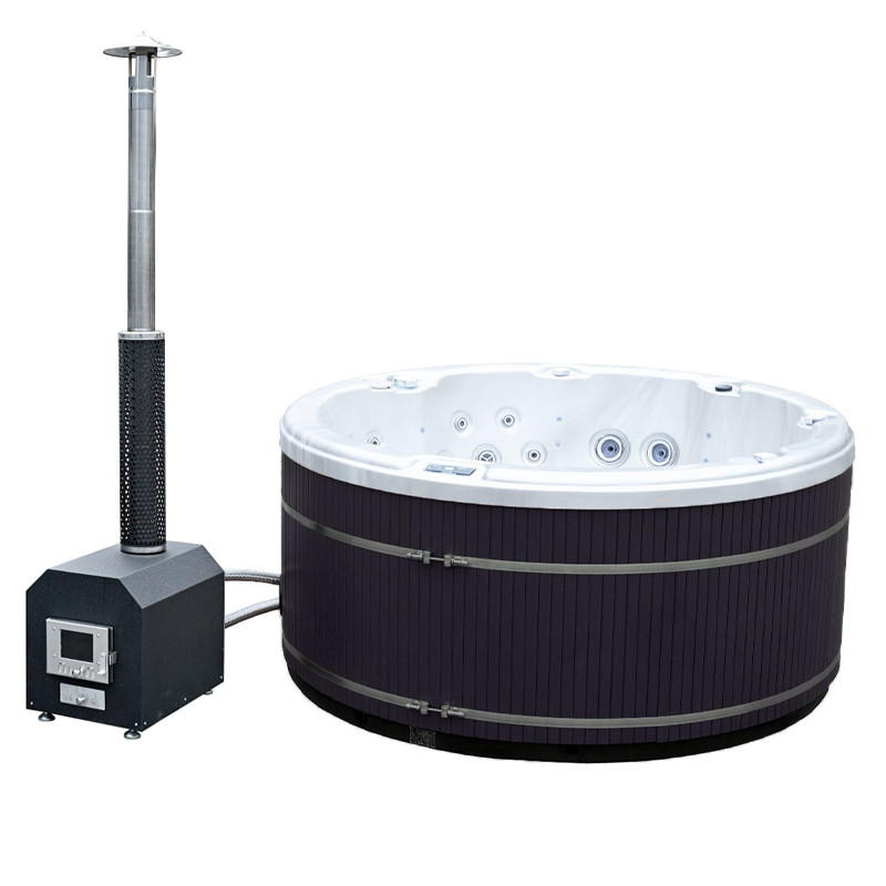 JACUZZI OGRODOWE WANNA SPA580W BIAŁA PERŁA OBUDOWA ANTRACYT 200X200 CM