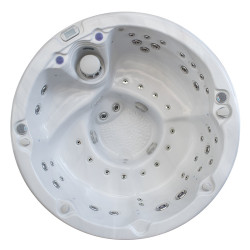 JACUZZI OGRODOWE WANNA SPA580W BIAŁA PERŁA OBUDOWA ANTRACYT 200X200 CM