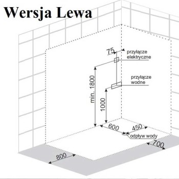 Kabina z Hydromasażem Victoria 9912 120x85 lewa sauna