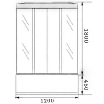 Kabina z Hydromasażem WSH6804S 120x85sauna