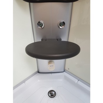 Kabina z Hydromasażem WSH7180BS 80x80 biała sauna