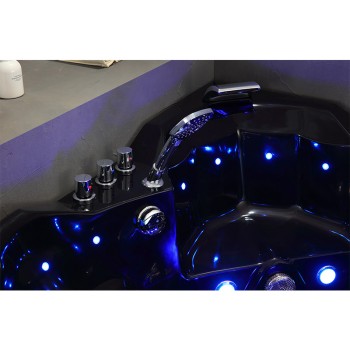Wanna SPA z hydromasażem EOS 932 BLACK CZARNA 155x155
