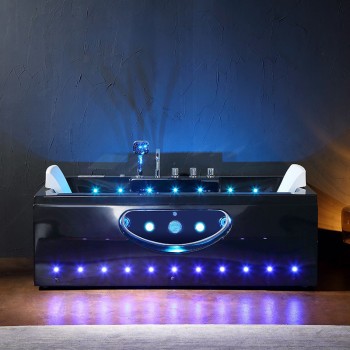 Wanna SPA z hydromasażem IRIS 933A BLACK CZARNA 150x84