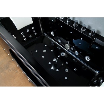Wanna SPA z hydromasażem IRIS 933A BLACK CZARNA 150x84