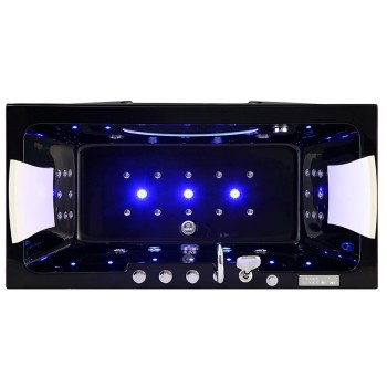 Wanna SPA z hydromasażem IRIS 933A BLACK CZARNA 150x84
