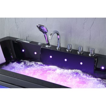 Wanna SPA z hydromasażem IRIS 933A BLACK CZARNA 150x84