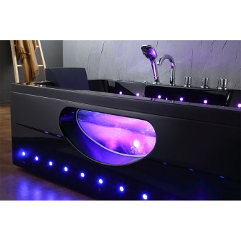 Wanna SPA z hydromasażem IRIS 933A BLACK CZARNA 150x84