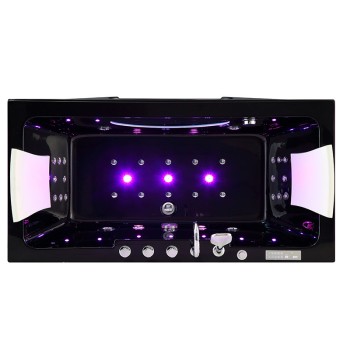 Wanna SPA z hydromasażem IRIS 933C BLACK CZARNA 170x84