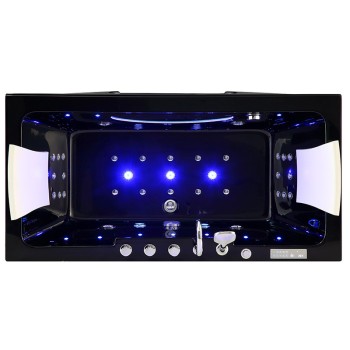 Wanna SPA z hydromasażem IRIS 933C BLACK CZARNA 170x84