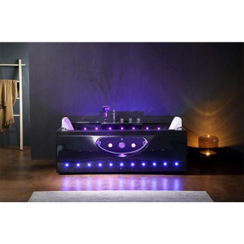 Wanna SPA z hydromasażem IRIS 933C BLACK CZARNA 170x84