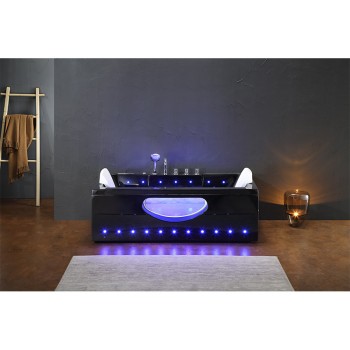 Wanna SPA z hydromasażem IRIS 933C BLACK CZARNA 170x84