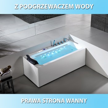 Wanna SPA z hydromasażem Olimpia 935CR 170x75 Prawa