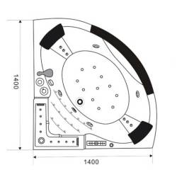 Wanna SPA z hydromasażem Sicilia 678AH 140x140