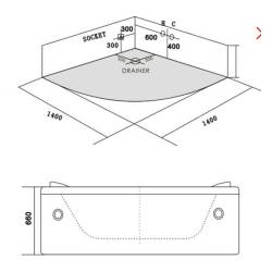 Wanna SPA z hydromasażem Sicilia 678AH 140x140