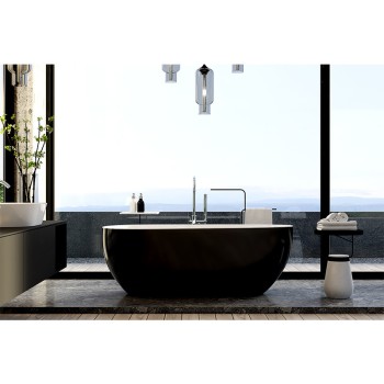 WANNA WOLNOSTOJĄCA BALI CZARNA 508B 150x75