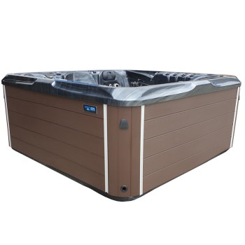 JACUZZI OGRODOWE WANNA SPA510 210x210 czarna fala Obudowa kawa