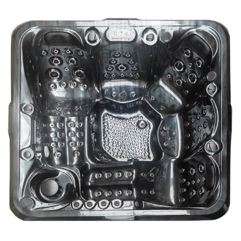 JACUZZI OGRODOWE WANNA SPA510 210x210 czarna fala Obudowa kawa