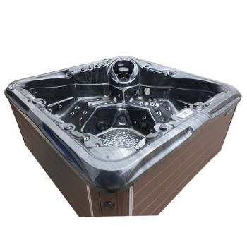 JACUZZI OGRODOWE WANNA SPA510 210x210 czarna fala Obudowa kawa