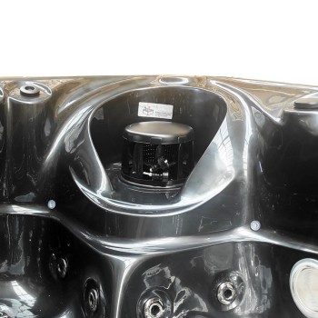 JACUZZI OGRODOWE WANNA SPA510 210x210 czarna fala Obudowa kawa