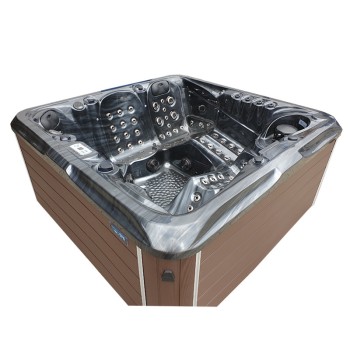 JACUZZI OGRODOWE WANNA SPA510 210x210 czarna fala Obudowa kawa