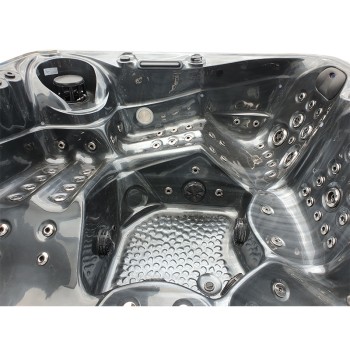 JACUZZI OGRODOWE WANNA SPA510 210x210 czarna fala Obudowa kawa