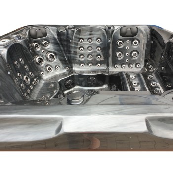 JACUZZI OGRODOWE WANNA SPA510 210x210 czarna fala Obudowa kawa
