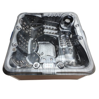JACUZZI OGRODOWE WANNA SPA510 210x210 czarna fala Obudowa kawa