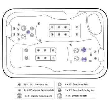 JACUZZI OGRODOWE WANNA SPA569 200x135 230V Czarna fala obudowa antracyt