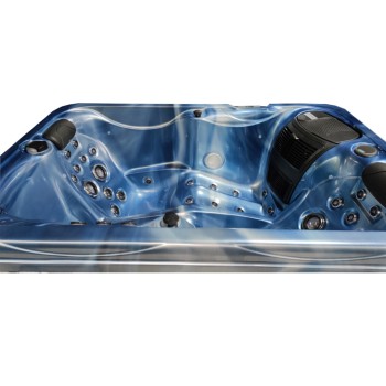 JACUZZI OGRODOWE WANNA SPA569 200x135 230V niebieska fala obudowa antracyt