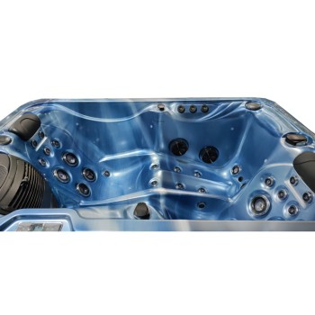 JACUZZI OGRODOWE WANNA SPA569 200x135 230V niebieska fala obudowa antracyt