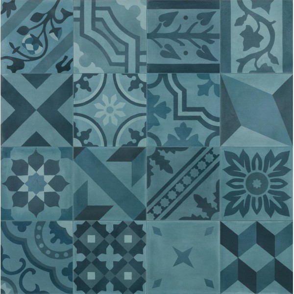 MARAZZI D_Segni Blend Azzurro Decoro Mix 20X20cm M607 MARAZZI D_Segni Blend Azzurro Decoro Mix 20X20cm M607