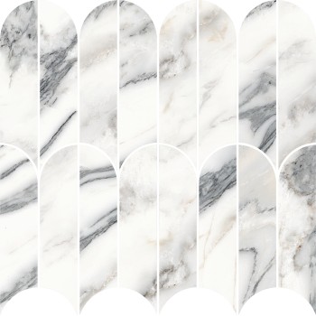 Allmarble Bianco Arni Mosaico Ventaglio Lux 29,8x29,8