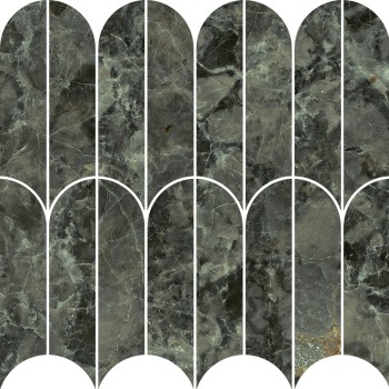 Allmarble Quarzo Bluegrey Mosaico Ventaglio Lux 29,8x29,8