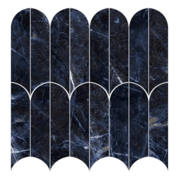 Allmarble Sodalite Blu Mosaico Ventaglio Lux 29,8x29,8