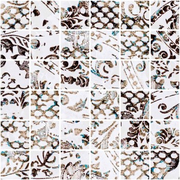 INEDITA WHITE NAT MOS 5X5 29,75X29,75/ cm Płytka Ceramiczna gres APAVISA