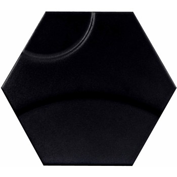 INTUITION BLACK WAVE HEXAGON 25X29 cm Płytka Ceramiczna gres APAVISA