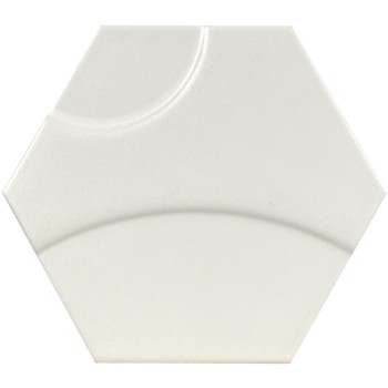 INTUITION WHITE WAVE HEXAGON 25X29 cm Płytka Ceramiczna gres APAVISA