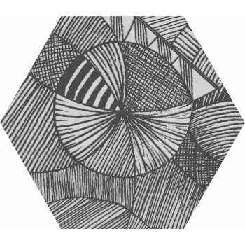 NORTH BLACK DECOR HEXAGON 25X29 cm Płytka Ceramiczna gres APAVISA