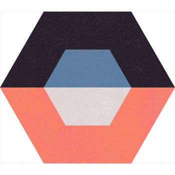 CUBE RED NATURAL HEXAGON 25X29 cm Płytka Ceramiczna gres APAVISA
