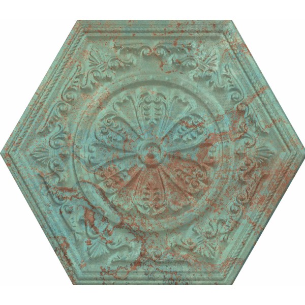 ZINC GREEN MIX DECOR HEXAGON 25X29 cm Płytka Ceramiczna gres APAVISA ZINC GREEN MIX DECOR HEXAGON 25X29 cm Płytka Ceramiczna gres APAVISA