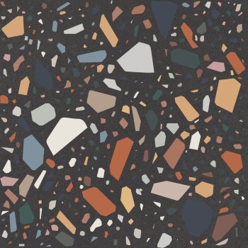 Płytka ceramiczna dekoracyjna Quintessenza CONFETTI nero.multicolor 18,6X18,6 cm