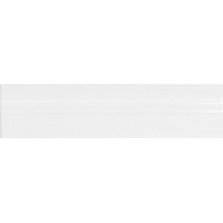 Płytka ceramiczna dekoracyjna Quintessenza Bullnose lineare GENESI bianco Lucido 6.5x26.6 cm
