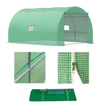 Tunel foliowy 6m2 ogrodowy szklarnia folia 3x2m TF03G ZIELONY