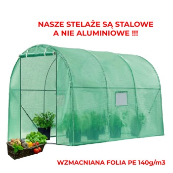 Tunel foliowy 6m2 ogrodowy szklarnia folia 3x2m TF03G ZIELONY