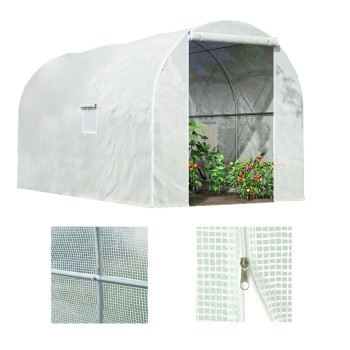 Tunel foliowy 6m2 ogrodowy szklarnia folia 3x2m TF03W BIAŁY