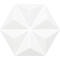 Płytka ceramiczna dekoracyjna Quintessenza ORIGAMI1 bianco matt 26,6x23 – lato 13,3 cm