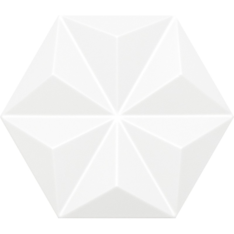 Płytka ceramiczna dekoracyjna Quintessenza ORIGAMI1 bianco matt 26,6x23 – lato 13,3 cm Płytka ceramiczna dekoracyjna Quintessenza ORIGAMI1 bianco matt 26,6x23 – lato 13,3 cm