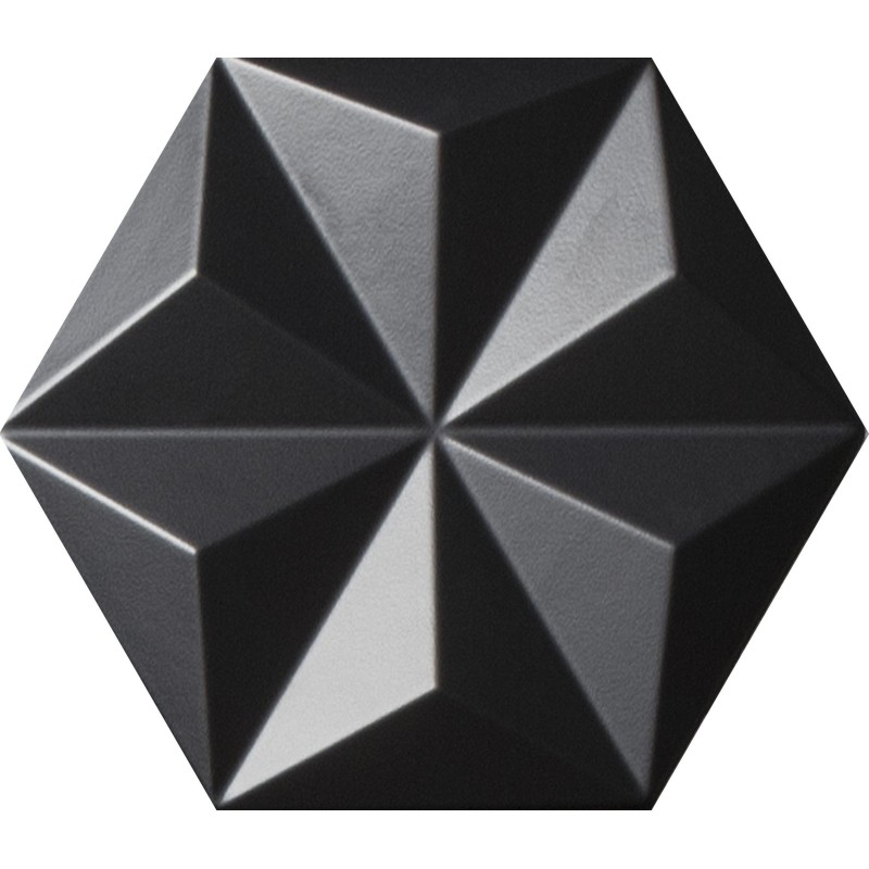 Płytka ceramiczna dekoracyjna Quintessenza ORIGAMI1 nero matt 26,6x23 – lato 13,3 cm Płytka ceramiczna dekoracyjna Quintessenza ORIGAMI1 nero matt 26,6x23 – lato 13,3 cm